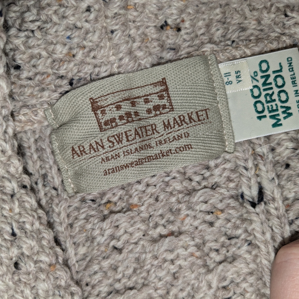 Aran Sweater Market Cream Wool Sweater